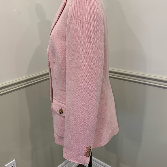 Lands’ End Textured Pink Blazer - Picture 2 of 7